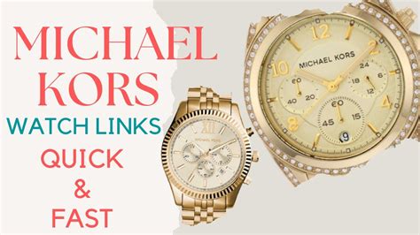 how to remove links from michael kors watch